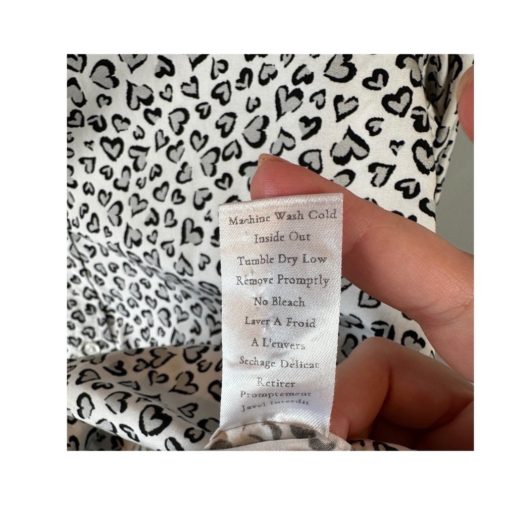 Frank & Eileen FRANK Gray and Black Hearts, Classic Poplin Small - Picture 7 of 7